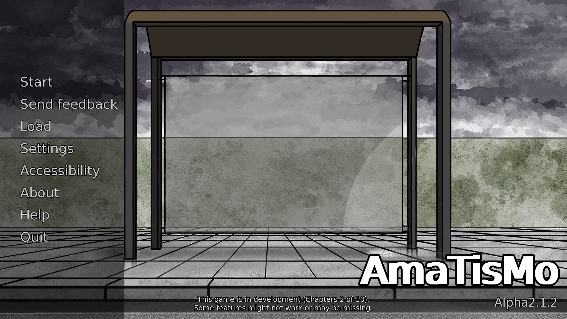 AmaTisMo gameplay screenshot showing a dialogue scene